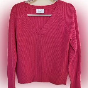 Pink Old Navy V Neck casual sweater Size XS